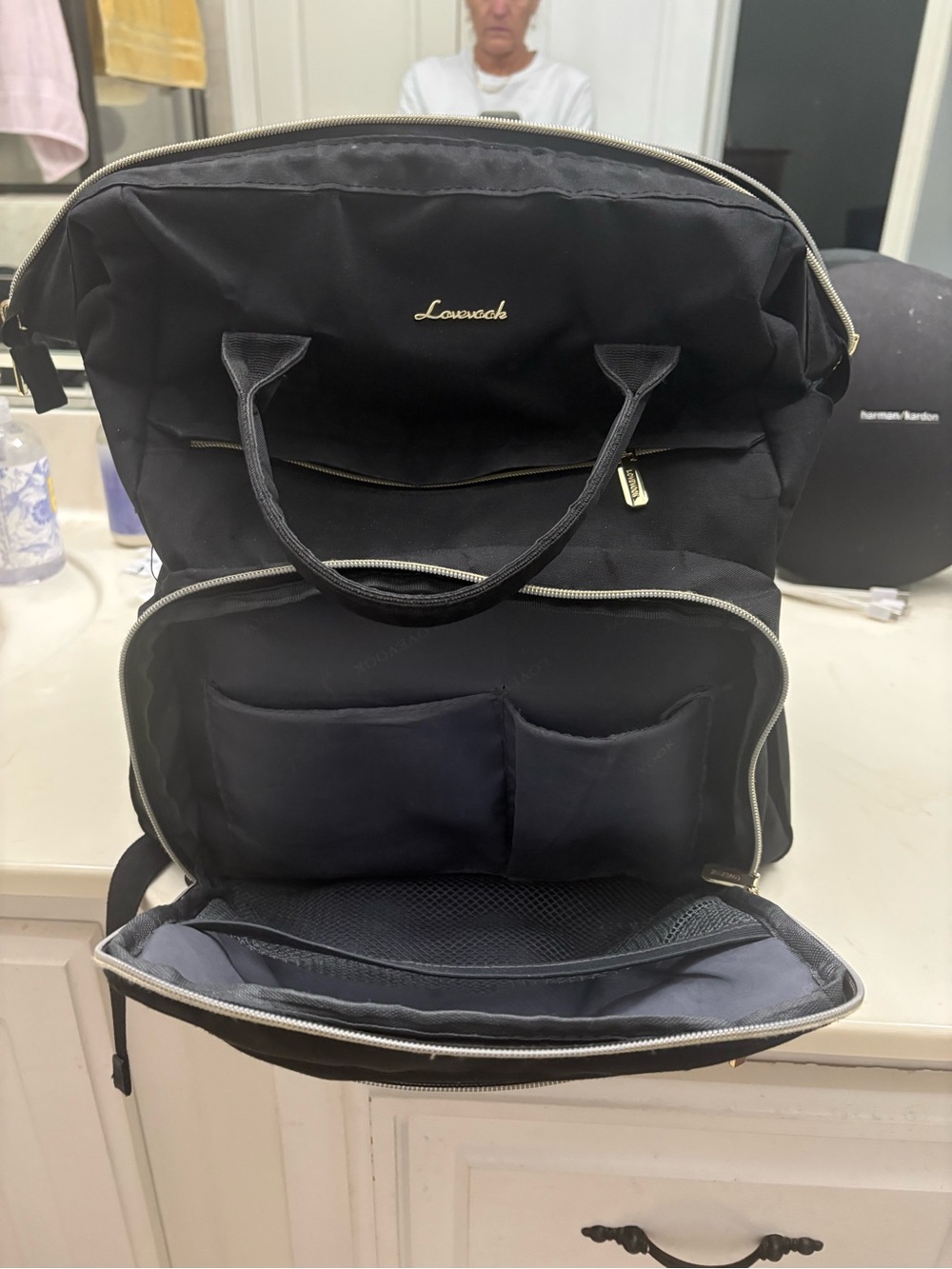 Black LOVEVOOK Backpack - Spacious Travel & Work Bag